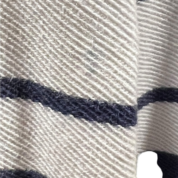 Striped Navy and White Men's Hoodie Shirt - Picture 7 of 12